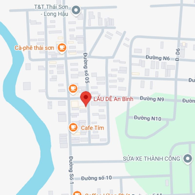 Quán lẩu dê An Bình nằm ở khu vực Long Hậu, Cần Giuộc giúp thực khách dễ tìm