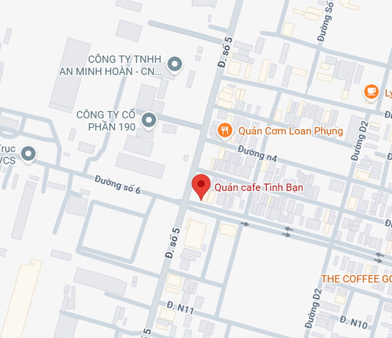 Quán cafe Tình Bạn tọa lạc tại ấp Long Hậu 3, xã Cần Giuộc, tỉnh Tây Ninh, ở vị trí thuận lợi, dễ tìm