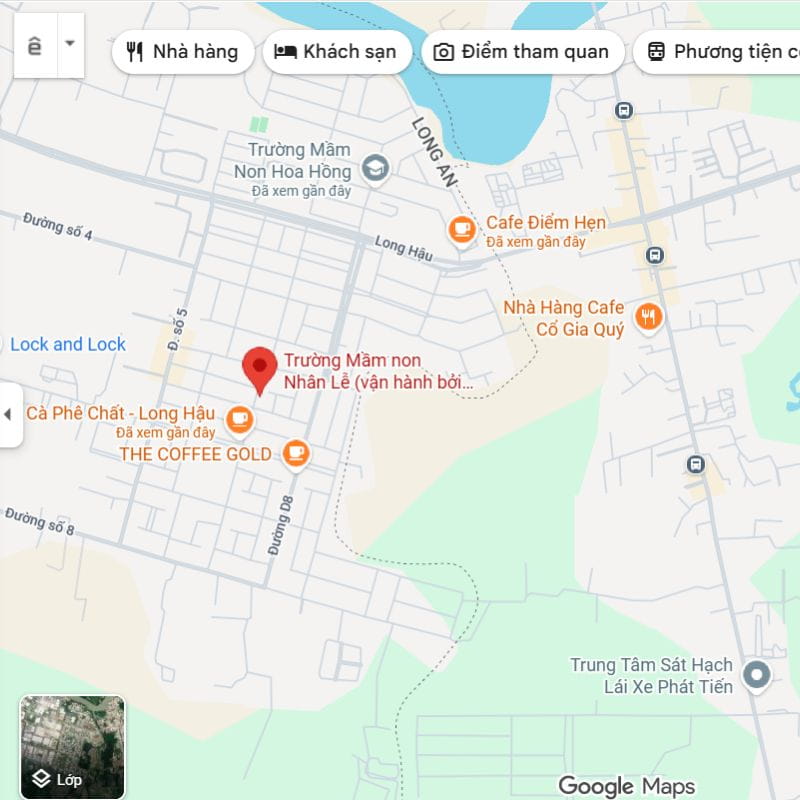 Trường Mầm non Nhân Nghĩa tọa lạc tại đường D2, Long Hậu, xã Cần Giuộc, tỉnh Tây Ninh