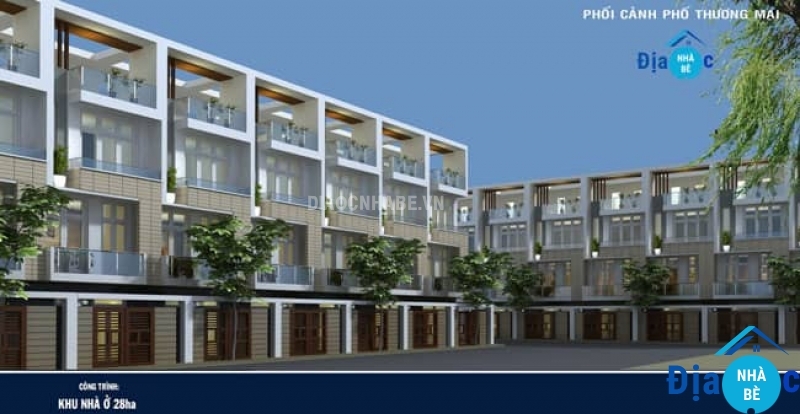 Phối cảnh nhà phố tại dự án