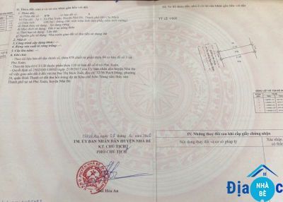 Bán đất hẻm lớn Phú Xuân Nhà Bè sau lưng UBND huyện 108m2