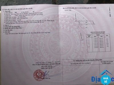 Bán đất hẻm 274 Nguyễn Văn Tạo Long Thới 118m2