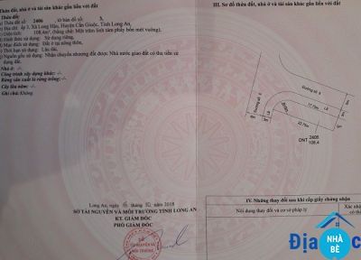 Bán đất đường số 8 dự án Long Hậu Nam Sai Gòn 108m2