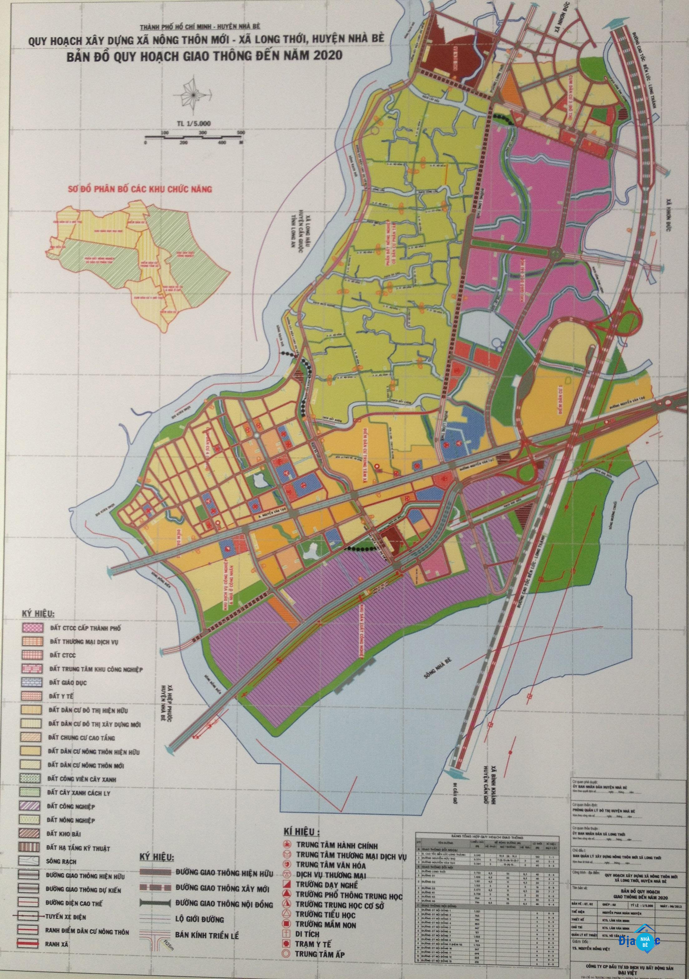 Bản đồ Quy hoạch khu dân cư xã Long Thới Nhà Bè