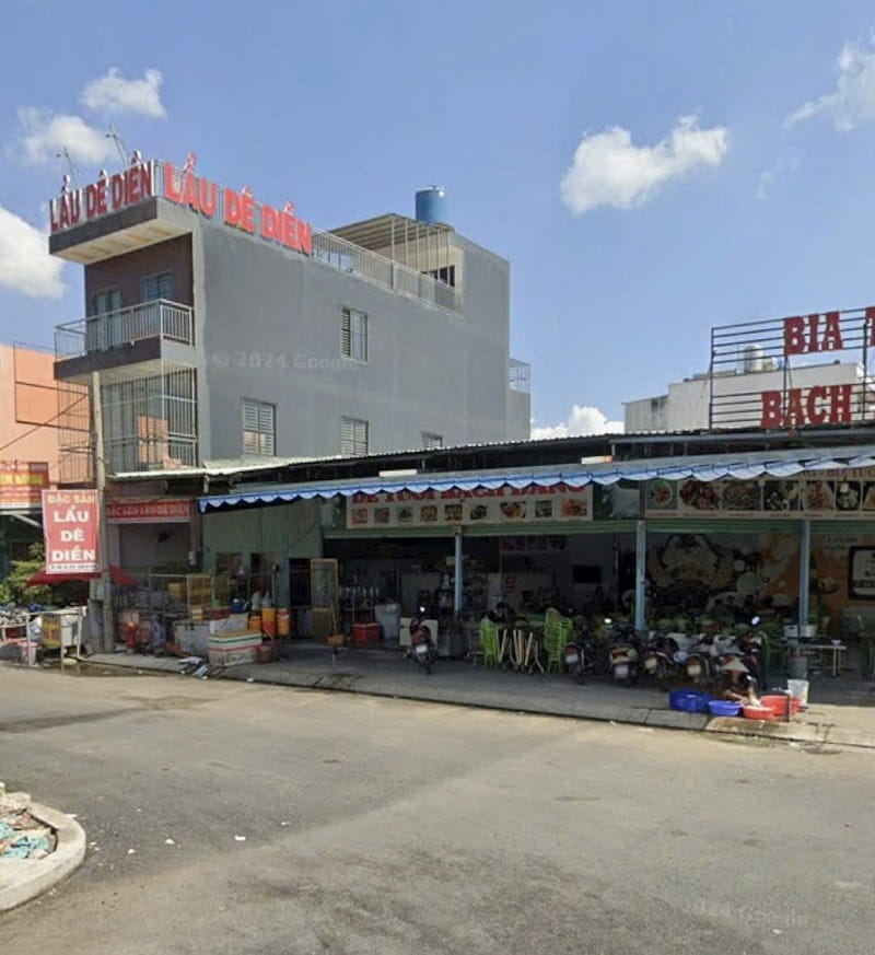 Vị trí quán nằm trong khu công nghiệp Long Hậu